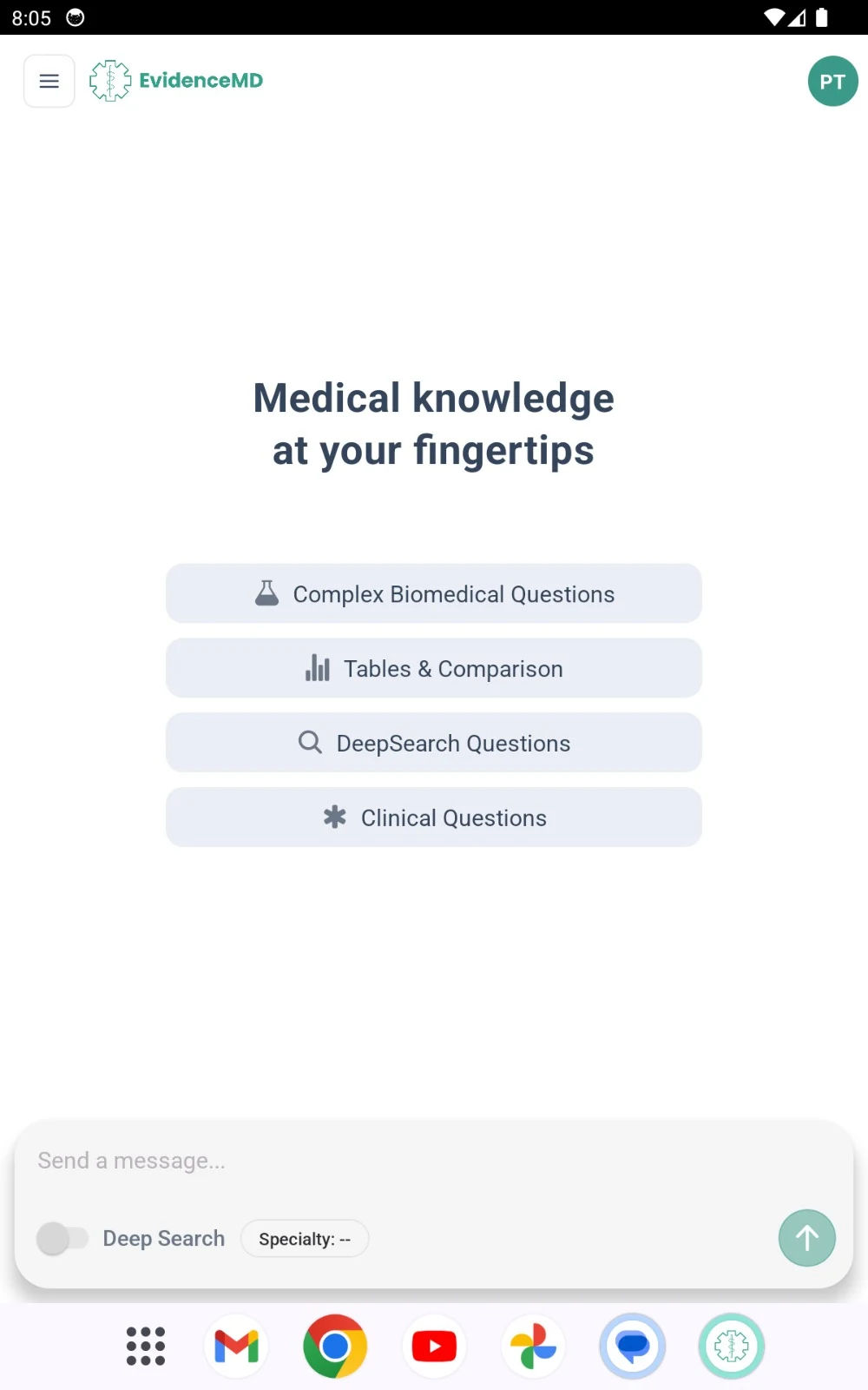 EvidenceMD - Medical AI search screenshot